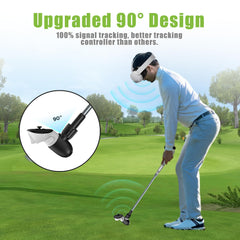 YOGES VR Q10B Golf Club Handle Compatible with Meta Quest 3 / Oculus Quest 2, Adjustable Length Golf Grip (ONLY for Right Controller)