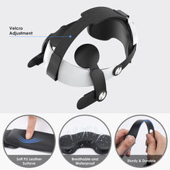 YOGES VR Adjustable Head Strap for Meta Oculus Quest 2