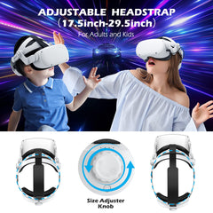 YOGES VR Y2 5000mAh Rechargeable Battery Head Strap for Meta Quest 2