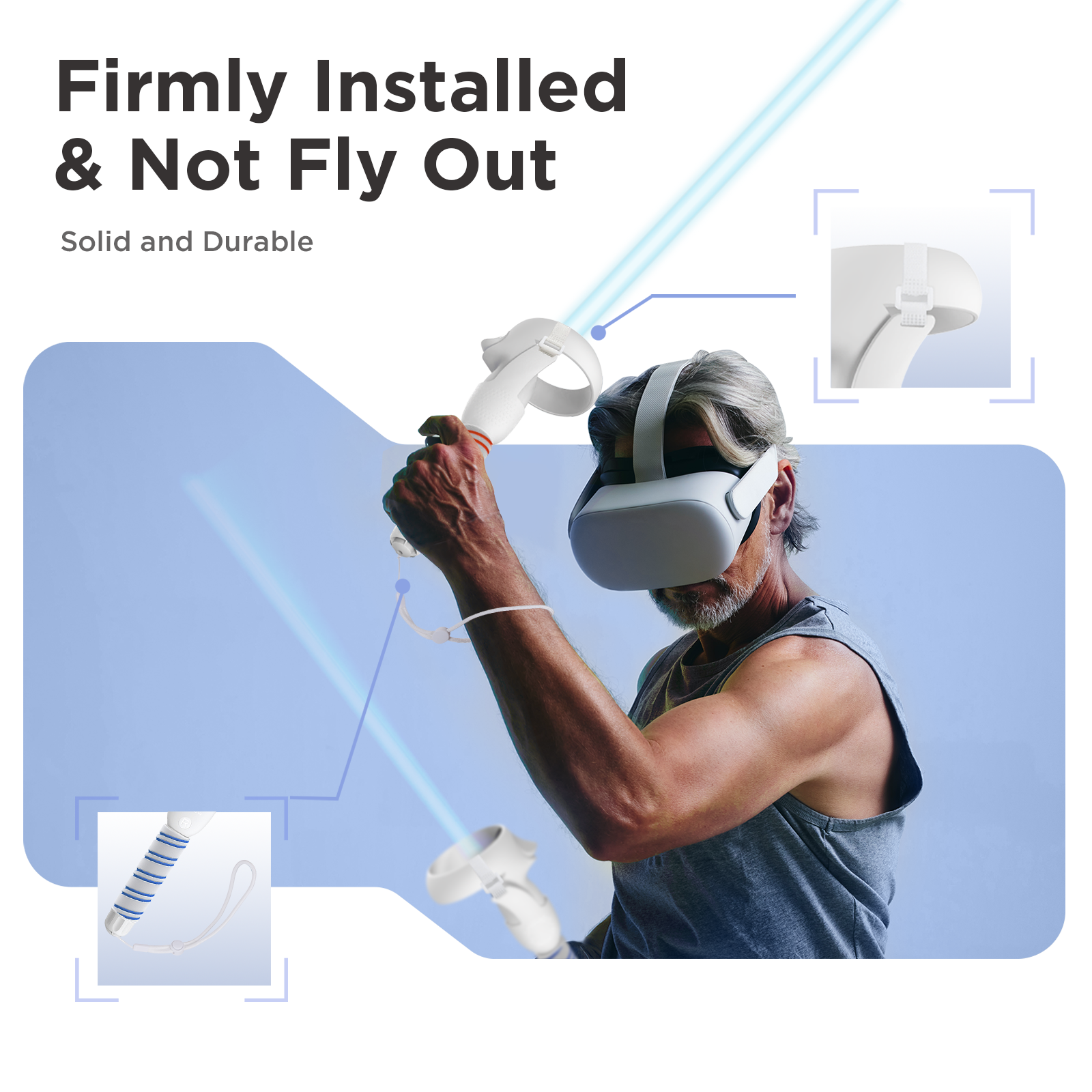 YOGES VR Q7 Long Arms Dual Extension Handles Compatible with Meta Ques YOGES VR Q7 Long Arms Dual Extension Handles Compatible with Meta Ques