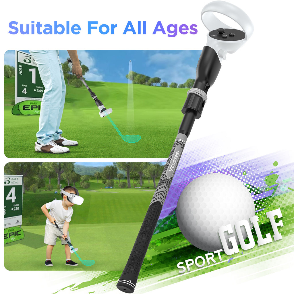 YOGES VR Q10 Golf Handle Attachment Compatible with Meta Oculus Quest