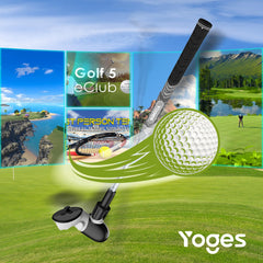 YOGES VR Q10B Golf Club Handle Compatible with Meta Quest 3 / Oculus Quest 2, Adjustable Length Golf Grip (ONLY for Right Controller)