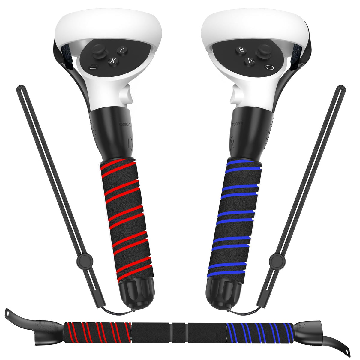 YOGES VR Q7 Long Arms Dual Extension Handles Compatible with Meta Quest 2