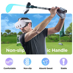 YOGES VR Q10A Golf Club Attachment Compatible with Meta Quest 3S/3/2 (ONLY for Right Controller)