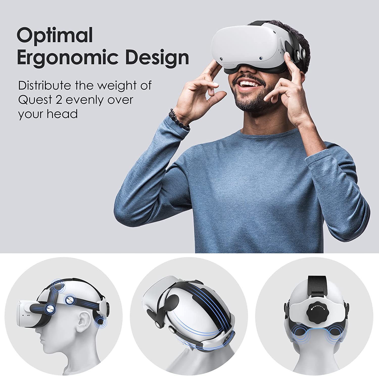 YOGES Head Strap for Oculus Quest 2