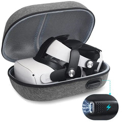 YOGES VR Carrying Case with Charging Port for Meta Oculus Quest 2